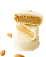Cargar imagen en el visor de la galería, Alfajor proteico de almendras tostadas con chocolate blanco

