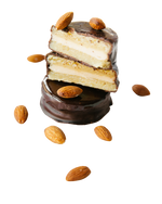 Cargar imagen en el visor de la galería, Alfajor proteico de almendra con chocolate 85% cacao
