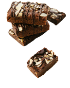 Protein Brownie Bar con almendras laminadas