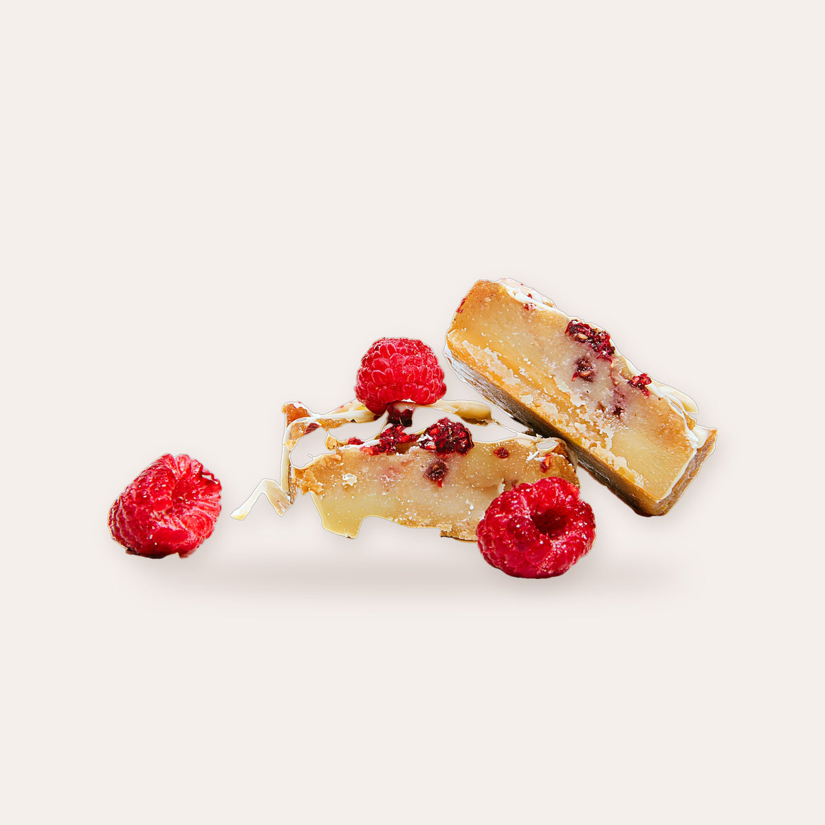 Protein Blondie Bar con frambuesa