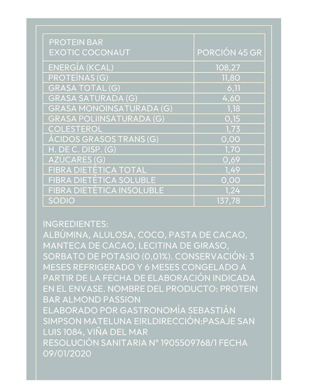 Barra proteica de coco – Exotic Coconut  -  Pack 5 barras