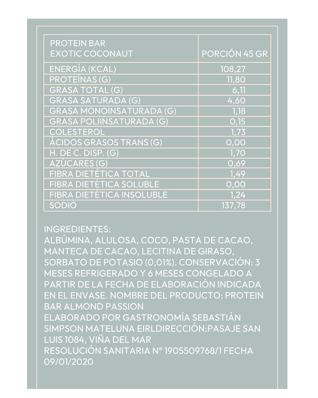 Barra proteica de coco – Exotic Coconut  -  Pack 5 barras