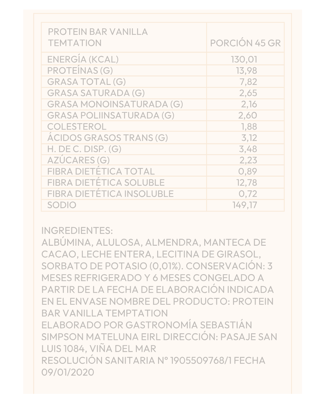 Barra proteica de almendra – Vanilla Temptation - Pack 5 barras
