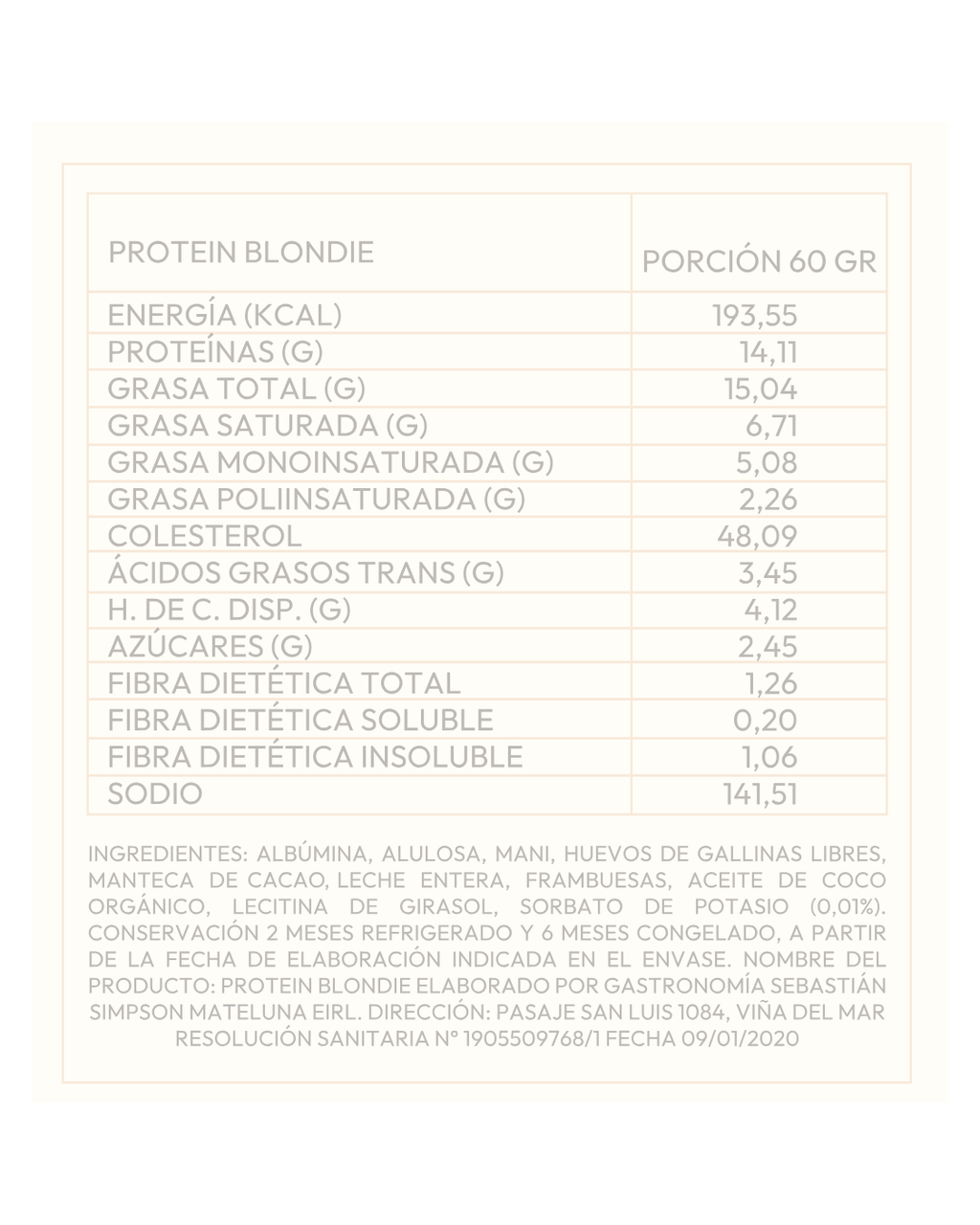 Protein Blondie Bar con frambuesa