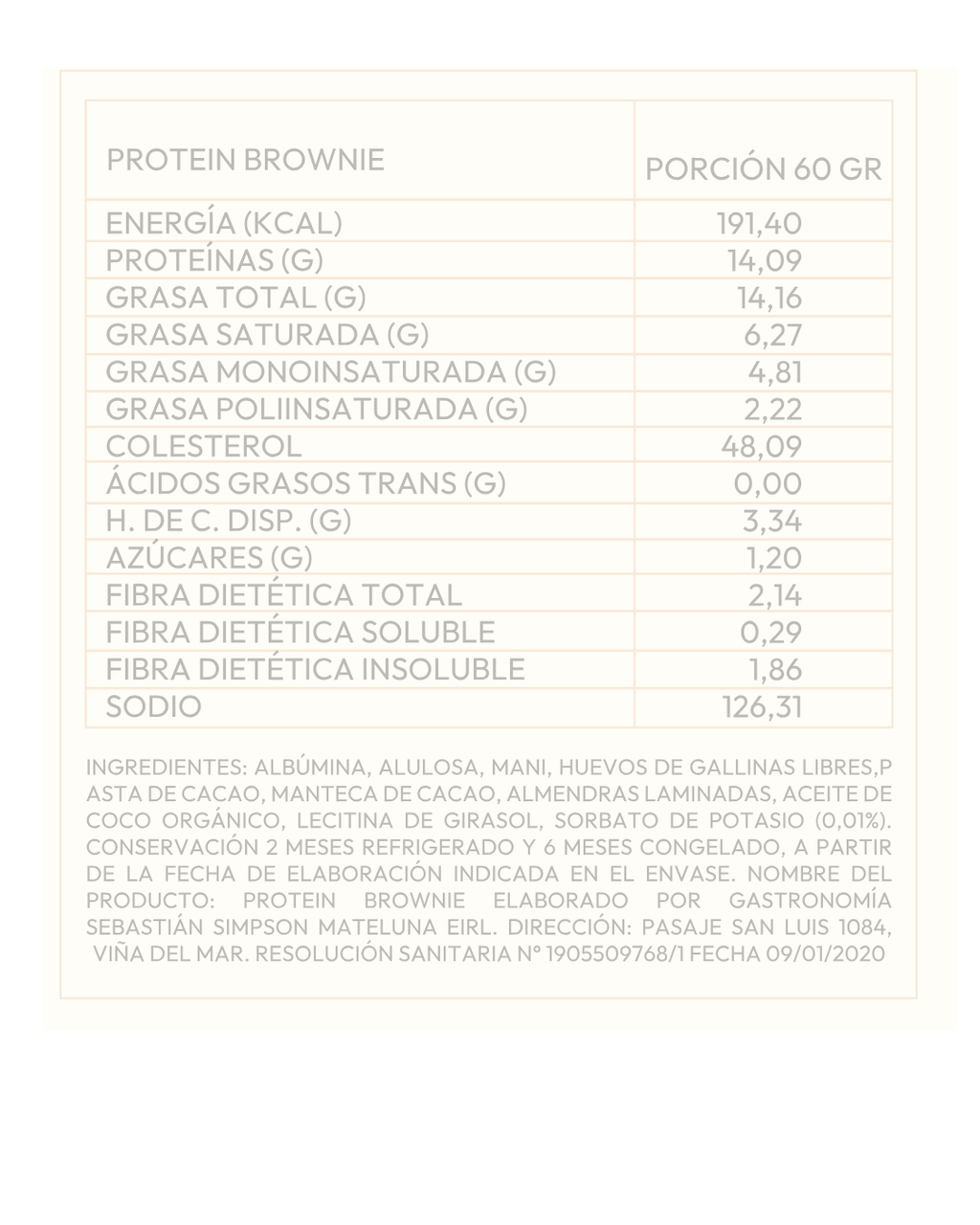 Protein Brownie Bar con almendras laminadas
